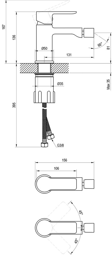 Змішувач для біде Solar SL 056.00