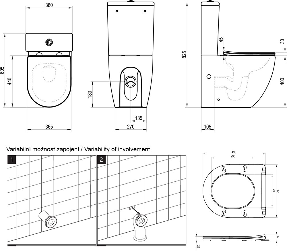 WC kombi Optima RimOff наборі